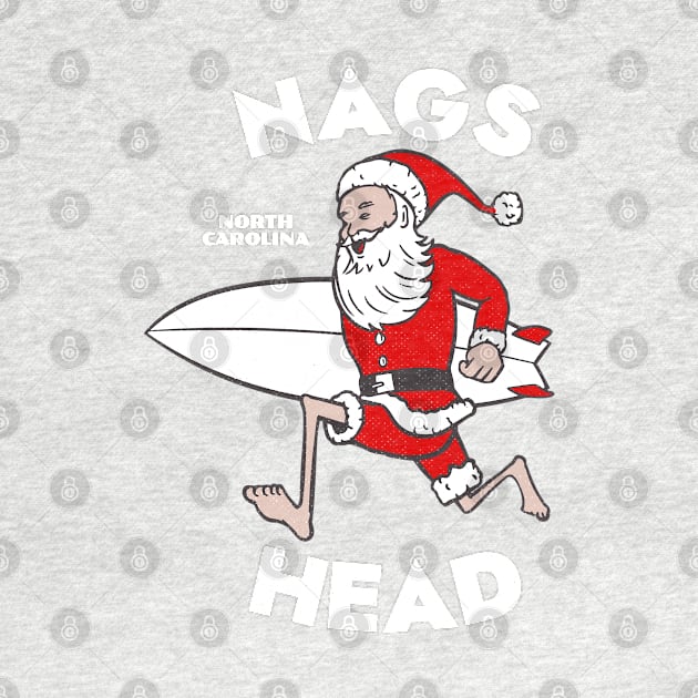 Nags Head, NC Christmas Vacationing Skiing Santa by Contentarama